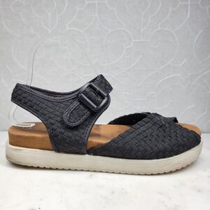 Bernie Mev Sandals Size 39 US 8 Women's Braided Mesh Hook and Loop Ankle Strap